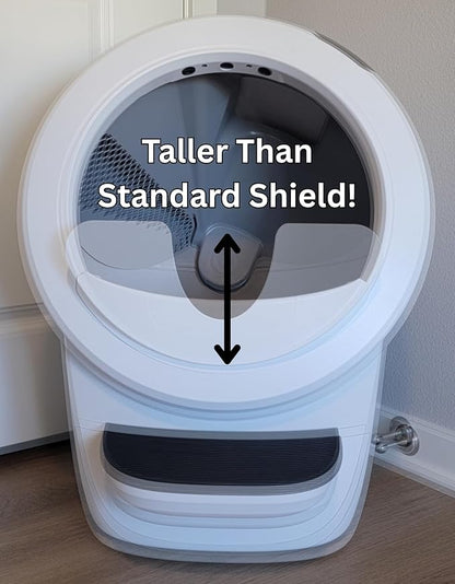 Low Entry Max Shield for Litter-Robot 4: Anti-Flicking, Single Part (Black Low Entry w/Leveler)