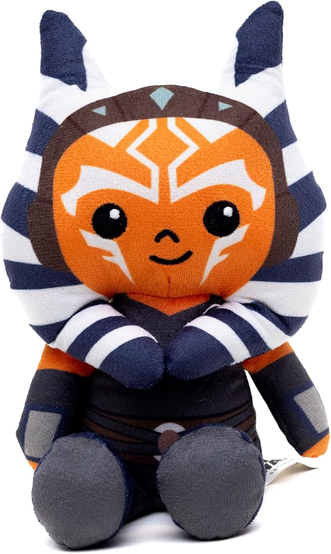 Star Wars Squeaky Plush Dog Toy for Large, Medium & Small Dogs, Ahsoka Tano, 3" x 6"
