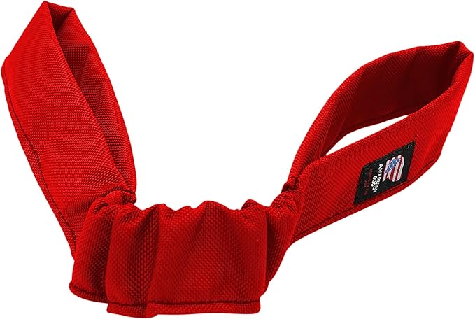 American Dog Double Bungee Tug – Durable Tug Dog Toy Made in USA from Pet-Safe, Machine-Washable 1680 Nylon Ballistic Material for Bonding, Play Time, Mental Stimulation, Exercise, Training, & More