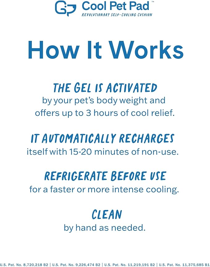 The Green Pet Shop Cool Pet Pad - Extra Small, Sage Grey - Self-Cooling, Pressure Activated Mat for Dogs & Cats from 0-8 lbs - Non-Toxic Gel, No Water Needed