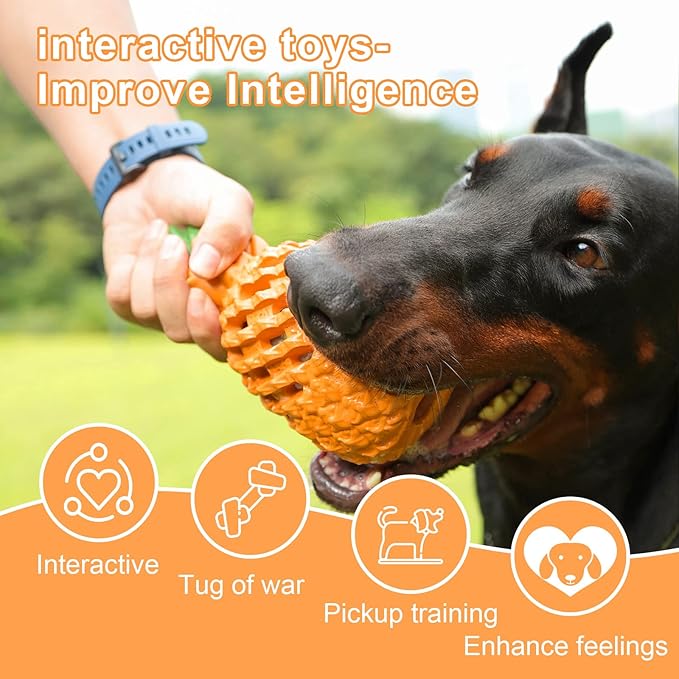 Pineapple Dog Chew Toys - Indestructible Toys for Medium Aggressive Chewers