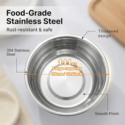 Foldable Elevated Dog Bowl Holder with 2 Large 111oz Stainless Steel Bowls, 14.5" Tall Raised Dog Bowl Stand for Large/Extra Large Breeds, Indoor and Outdoor Use