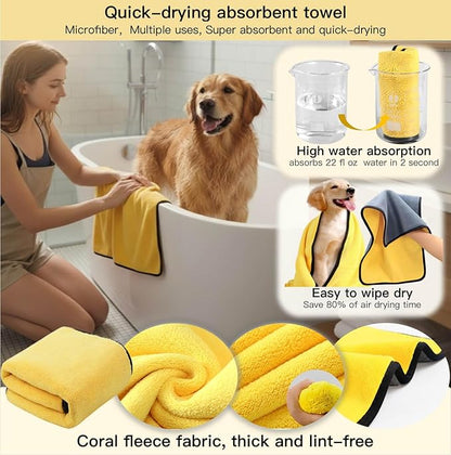 Cat Grooming Kit- 6PCS include Dog Brush For Shedding,Cat Combs For Indoor Cats,Puppy Quick-Drying Towel, Dogs Washing Gloves, Dog & Cat Pets Nail Clippers and Trimmers,Reusable.