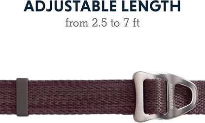 Ruffwear, Switchbak Hands‑Free Dog Leash, Adjustable 2.5–7 ft, Double‑Ended Lead with Lockable Crux Clips and Sliding V‑Rings, Waist‑Worn, Over‑Shoulder or Handheld, Basalt Gray