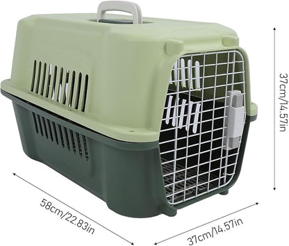Portable Dog Crate, Large Capacity Airline Approved Pet Carrier, Travel Dog Crate | Small Animal Cage | Cat Carrier Hard | Plastic Dog Crate | Hard Sided Pet Travel Carrier for Pet