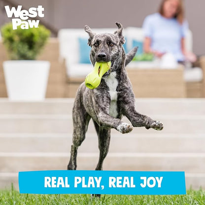WEST PAW Qwizl Durable Zogoflex Dog Puzzle Toy for Mental Stimulation, and Enrichment - Treat Dispensing for Bully Sticks and Dental Sticks - Dishwasher Safe - Made in USA - Small - Cardinal