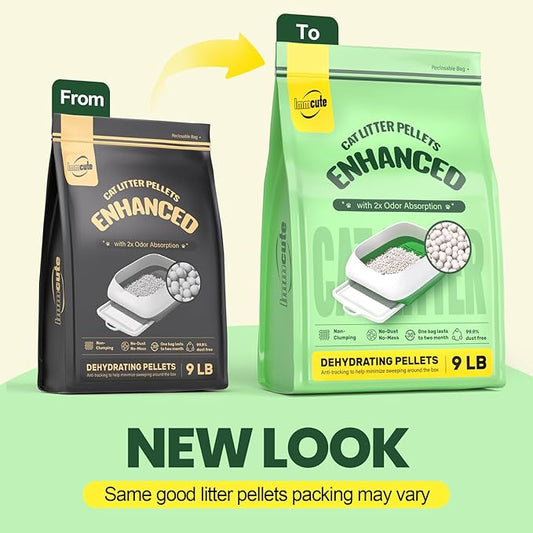 Enhanced Cat Litter Pellets 18 lbs, Long-Lasting Odor Control, Generic Litter Pellets Refills Exclusively for Dual-Layer Litter Box Systems, Zeolite, Non-climping, Not Low-Tracking