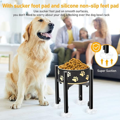 Adjustable Elevated Dog Bowl Stand，Fits 6-11inches Bowls,4 Height Adjustments. Holder for Raised Elevated Dog Food Water Bowl Feeder，for Large, Medium and Small Dogs