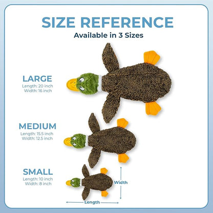 Best Pet Supplies Squeaky Dog Toys with Soft Durable Fabric for Small, Medium and Large Pets Interactive Toy for Indoor Play, Supports Active Biting and Play - 1Wild Duck, Medium