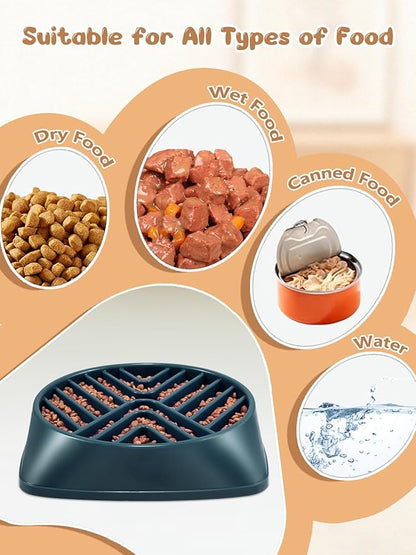 KASBAH Slow Feeder Dog Bowls Large Breed, 5 Cups Capacity for Wet & Dry Food, Puzzle Maze Bowl for Fast Eaters, Non-Slip Base, BPA Free, Helps Prevent Bloat and Aid Digestion