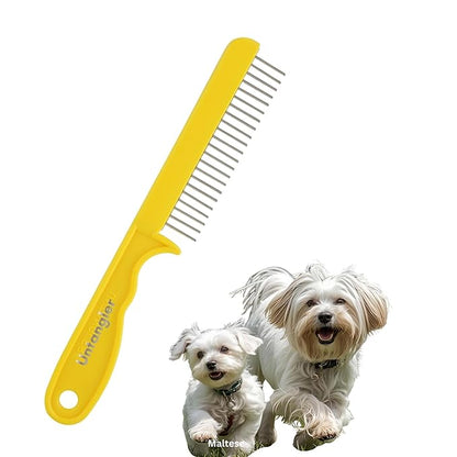 Super-Groom Combs with Smooth Rotating Teeth for Painless Mat Removal (22 Coarse Teeth, Sun Yellow)