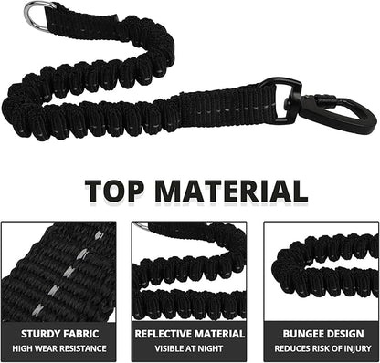 Long Dog Leash 20 FT: Heavy Duty Rope Leashes for Dogs Training with Swivel Lockable Hook Reflective Threads Bungee and Padded Handle - Dog Lead for Large Small Medium Dogs Outside Walking Hiking