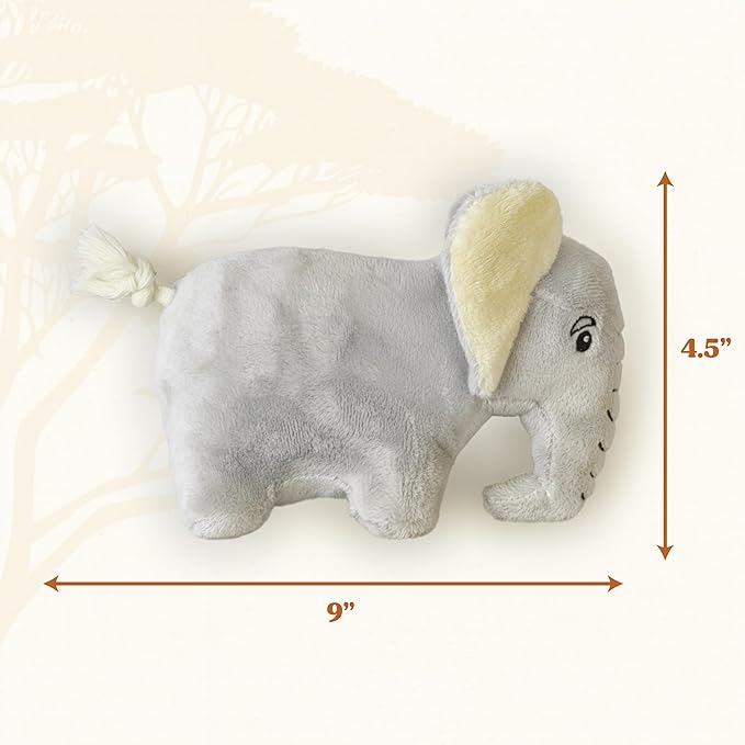 Dog Toys | Plush Toy Elephant Stuffed Animal for Dogs | Medium Eco Friendly Toy - Easy to Clean and Made from Non Toxic Materials