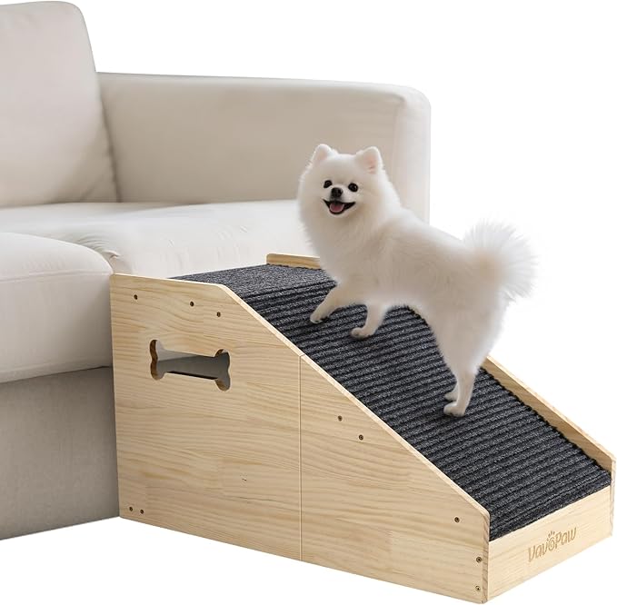 Dog Ramps for Small Dogs, Dog Steps for Couch with Non-slip Cover and Pads, Gentle Slope Ramp for Dogs to Get on Bed, Couch, Patio, Window Sill, Car, Easy up and down Pet Ramps for Puppy, Cats
