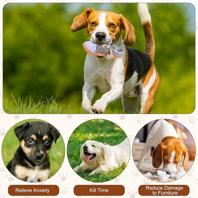 5 Pack Dog Chew Toys Shoes Shape Interactive Rope Tug of War Dog Toys Durable and Safe Playing Shoes for Small Medium Large Dogs