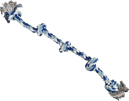 Knotted Rope Chew Toy for Dogs - Large Five Knot 35"