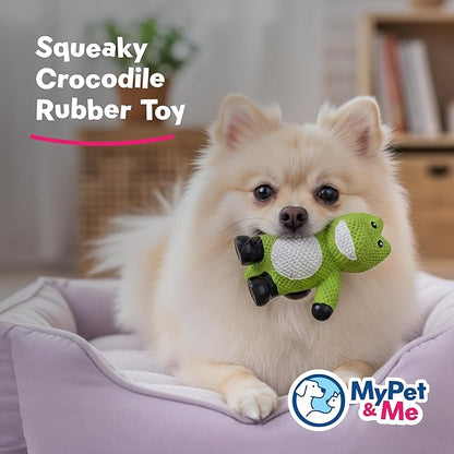 My Pet & Me - Squeaky Dog Toys for Light to Moderate Chewers - Fun Latex Toys for Puppies, Teething, and Gentle Play - Interactive Fetch and Chew Toy with Squeaker