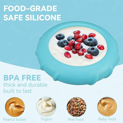 Dog Lick Bowl, Bestalk Wobbly Freeze Bowl Enrichment Feeder for Dogs, Anxiety Relief Lick Mat Puzzle Toy for Distraction, BPA Free Silicone, Dishwasher Safe(Teal,L)