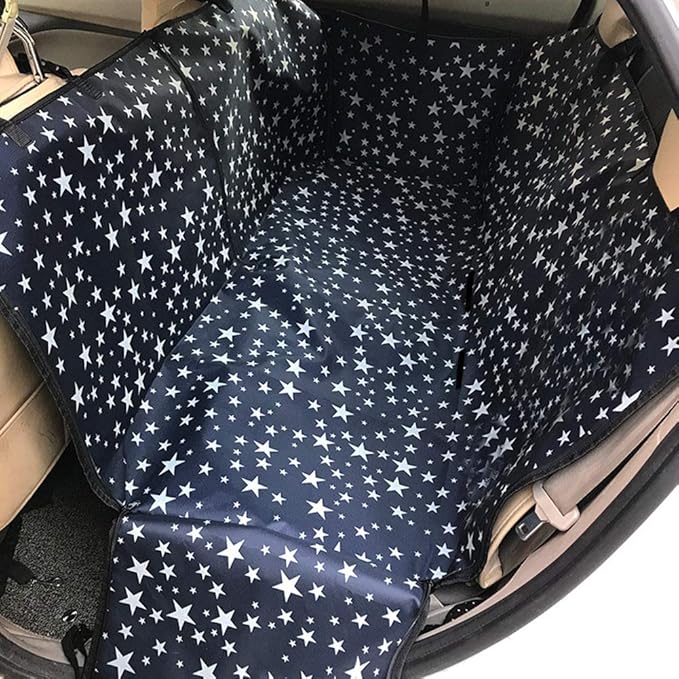 Dog Car Seat Cover - Heavy Duty Dog Hammock with Side Flaps - Waterproof/Scratch Proof/Nonslip Padded Pet Seat Cover - Universal fits All Cars
