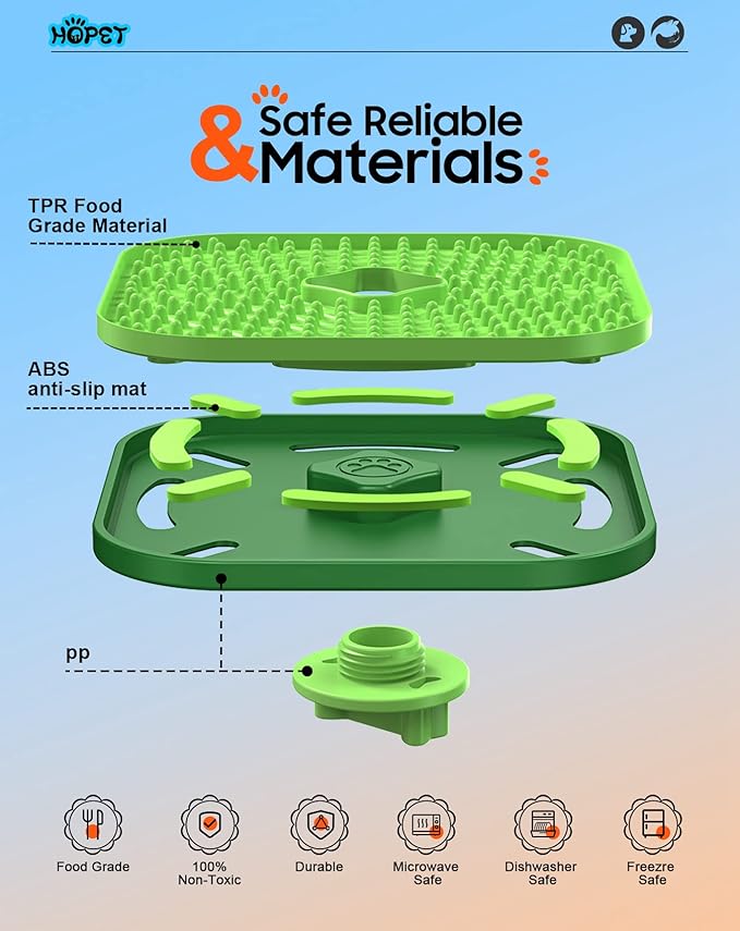 Licking Mat for Dogs, Crate Lick Mats Slow Feeder,Dog Cage Training Tools Pet Licking Mat Slow Feeder for Peanut Butter Kennel Therapy Dog Lick Pads for Boredom Anxiety (2pcs)