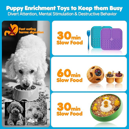 havit Frozen Dog Treats Toy to Keep Them Busy, Cognitive Dog Enrichment Toys,Interactive Toys Long Lasting, Easy to Clean (6 in 1)