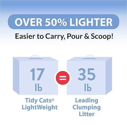 Purina Tidy Cats Light Weight, Low Dust, Clumping Cat Litter, LightWeight Glade Clean Blossoms Multi Cat Litter - 6 lb. Jug