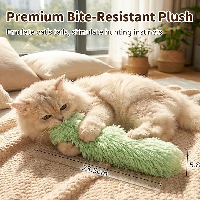 Cat Toys 3 Pack Catnip Pillows, Soft and Durable Crinkle Sound with Catnip Inside, Interactive Cat Toy Indoor Cats Kitten Kicker, Promotes Kitty Exercise, Easter Gifts Toys-Solid Color