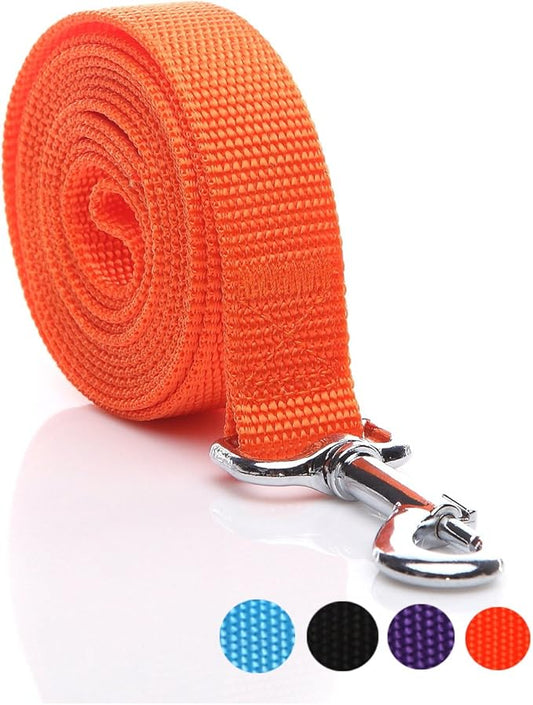 Nylon Dog Leash 8 Feet Long, Walking Training Dog Leashes for Medium Large Dogs(1" X 8 ft, Orange)