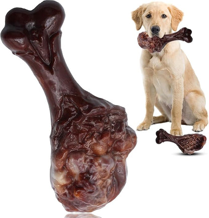 Magicorange Dog Chew Toys for Aggressive Chewers, Indestructible Dog Toy for Medium/Large Breed, Tough Nylon Teething Bone Toy to Keep Them Busy,Bacon and Real Beef Flavor (Bacon Flavor, 1 Pack)
