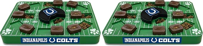 Pets First NFL Indianapolis Colts Puzzle Toy - Interactive Dog Puzzle Treat Toy (Pack of 2)