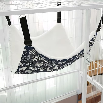 Cat Hammock for Cage Hanging ，Pet Hammock Bed Adjustable,Soft Sleeping Hammock for Cats,Ferret,Puppy,Rabbits,Small Animals