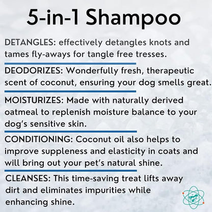Gallon Bottle - 5 in 1 Dog Shampoo - Groomers Choice - Made in The USA