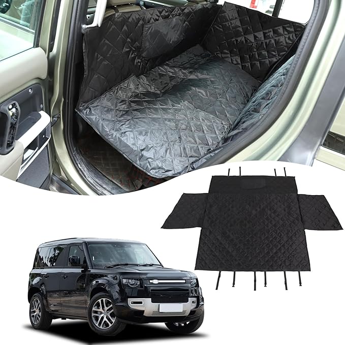 HAPPYHORSE Car Dog Seat Cover Compatible with Land Rover Defender 90 110 130 2020-2024 Dog Rear Seat Cover Pet Car Seat Protector Waterproof Bench Car Seat Cover