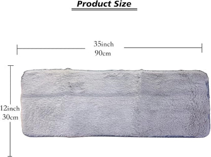 Soft Cat Window Sill Dog Pad Perch,Fluffy Windowsill Dog Pet Mat Pillow Seat Bed, Cat Pet Cushion for Window Sill Mat (Gray, 12"x35")