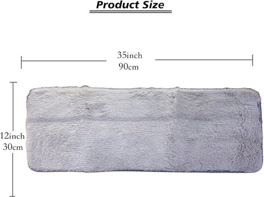 Soft Cat Window Sill Dog Pad Perch,Fluffy Windowsill Dog Pet Mat Pillow Seat Bed, Cat Pet Cushion for Window Sill Mat (Gray, 12"x35")