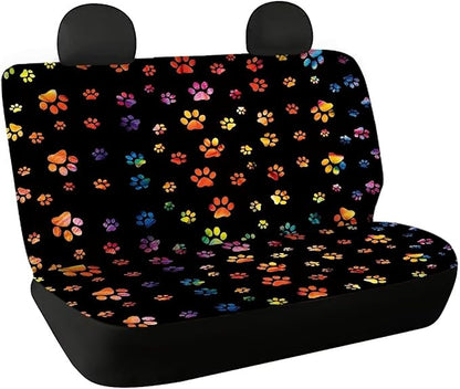 AFPANQZ Floral Design Car Seat Covers for Back Seat for Womens Car Rear Seat Covers Protector Car Interior Accessories Soft Cushion Cover Decorations Cloth Backseats Rear Seat Cushion