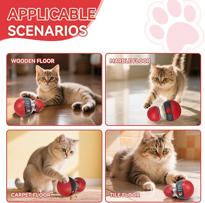 Ansoniser Interactive cat treat dispenser toy ball dispensing for cats interactive feeder toys indoor puzzle cats slow food puzzlesControl Diet& Reduce Boredom increase fun(All Breeds)