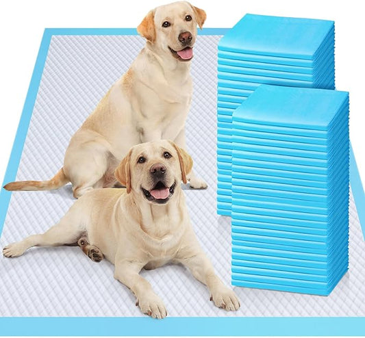 Gimars XL 6-Layer Ultra Absorbent 1200ml 48-Hour Leak-Proof Dog Pee Pads, Quick Dry Extra Large Puppy Pads for Puppy Training, Senior & Incontinent Dogs, Cats, Overnight Use, 30"x36", 50 Count