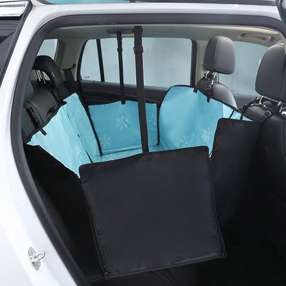 Dog Car Seat Cover - Heavy Duty Dog Hammock with Side Flaps - Waterproof/Scratch Proof/Nonslip Padded Pet Seat Cover - Universal fits All Cars