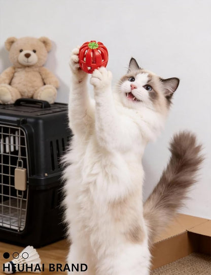 14 Pcs Cat Toys Indoor Kittens BPA-Free Jingle Balls Plush Balls Catnip Feather Mice for Play Chase Relax (1.5'' - 2.2'')
