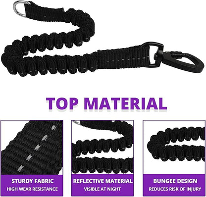 jenico Long Dog Leash 25FT: Heavy Duty Nylon Rope Leashes for Dogs Training with Reflective Threads Bungee and Padded Handle - Dog Lead for Large Small Medium Dogs Outside Walking Hiking