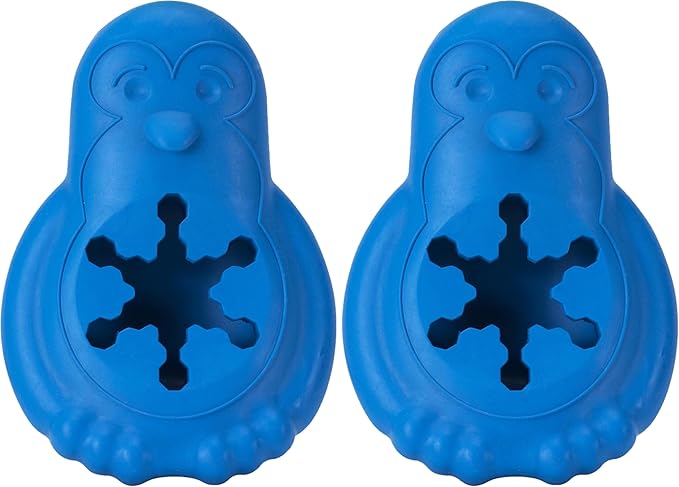 PetSafe Freezable Treat Holding Chilly Penguin - Durable, Vanilla-Scented, Rubber, Freezable Interactive Pet Puzzle for Boredom or Separation Anxiety - for Medium & Large Dogs (Pack of 2)