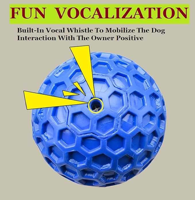 2pcs Small Chuck It Balls Indestructible Dog Toys for Aggressive Chewers Interactive Dog Balls 6.5cm/2.55in Diameter （Blue Green）