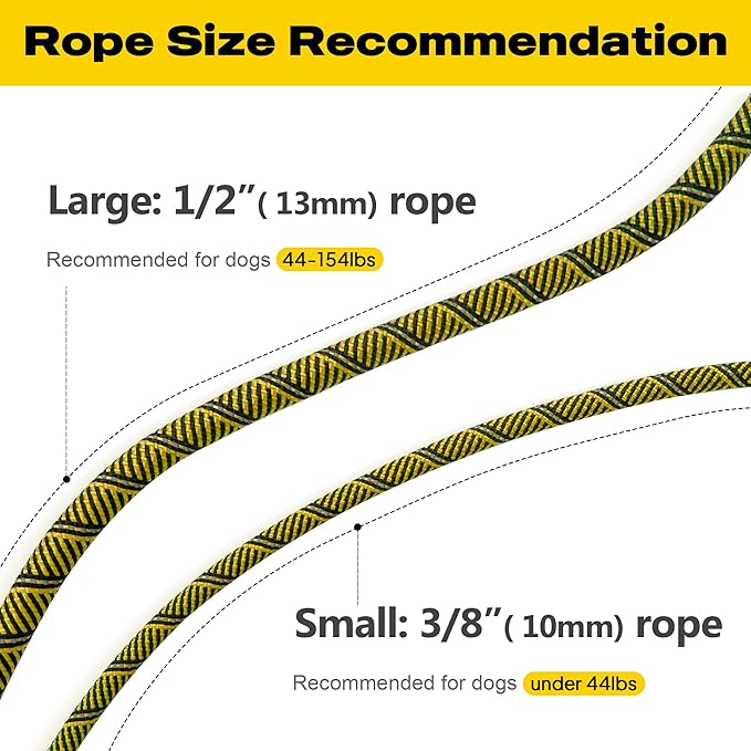 Fida Slip Leads for Dogs, 6 FT x 1/2" Dog Leash Heavy Duty Comfortable Strong Rope Lead for Large, Medium Dogs, No Pull Pet Training Leash with Highly Reflective,Yellow