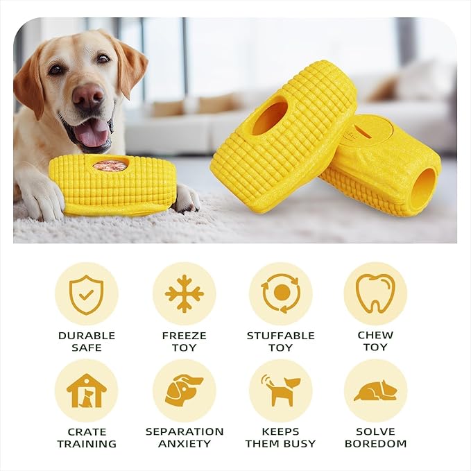Frozen Treat Dog Toy - Freezable Coffee Wood Chew Toy for Aggressive Chewers - Natural Anxiety Relief & Slow Feeder