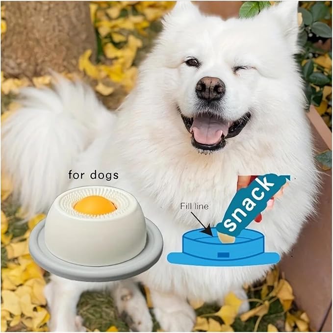 Slow Feeder Lick Mat for Dogs & Cats - Interactive Pet Licking Mat with Dental Health Benefits, Puzzle Snack Bowl for Treats, Yogurt, and Food(E)