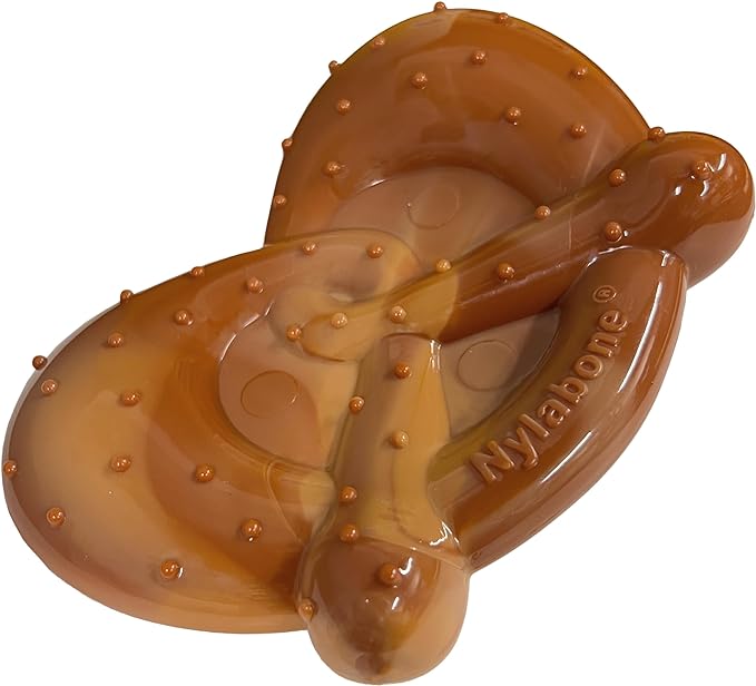Nylabone Pretzel Power Chew Toy for Dogs, Dog Toys for Aggressive Chewers, Bacon & Peanut Butter Flavor, Small Dogs - Up to 25 Ibs, 1 Count