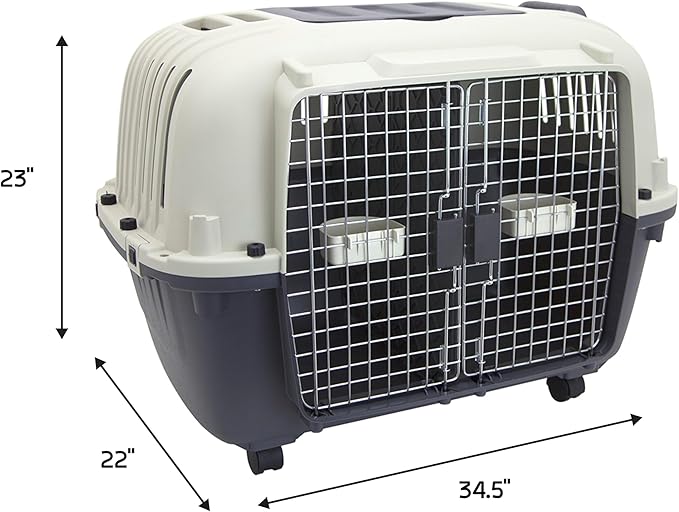 SportPet Designs Double Wire Door Plastic Kennel (CM-0699-CS01)