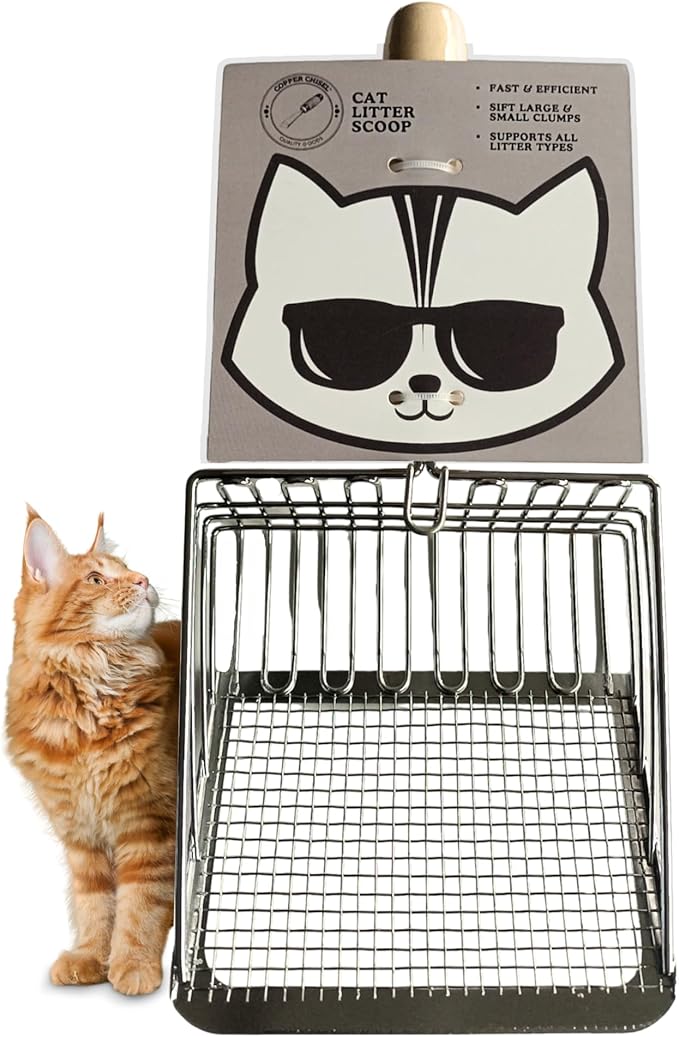 Cat Litter Scooper Accessories for Indoor Cats Heavy Duty Metal Kitty Litter Scoop for Litterbox Multicat Shovel Scoop Filter for Kitty Litter