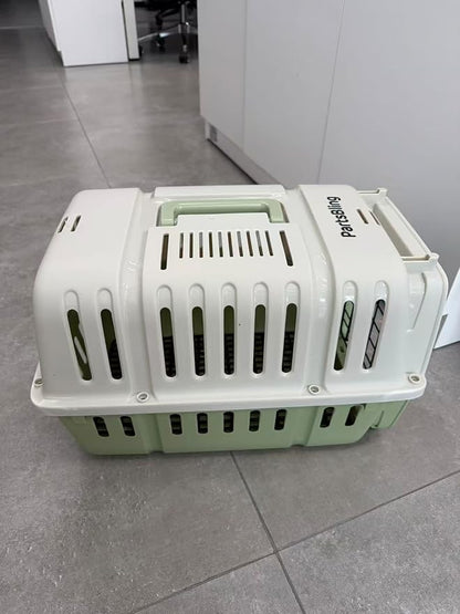 Hard-Sided Pet Carrier, PartsBling Dog Cat Travel Kennel with Secure Metal Door, Sturdy Indoor Outdoor Crate PartsBling